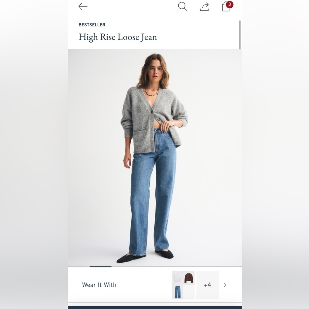 Abercrombie & Fitch curve love High Rise Loose Jeans